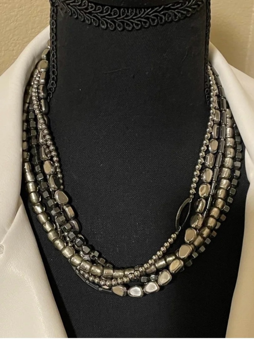 Silpada Hematite Hailstone Necklace